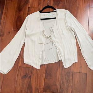 Satin Feel Open Tie Top Urban Outfitters